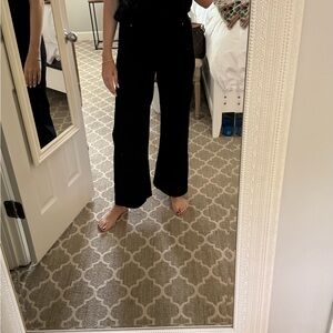 Zara Black Wide Leg Pants Flowing Elegant Design